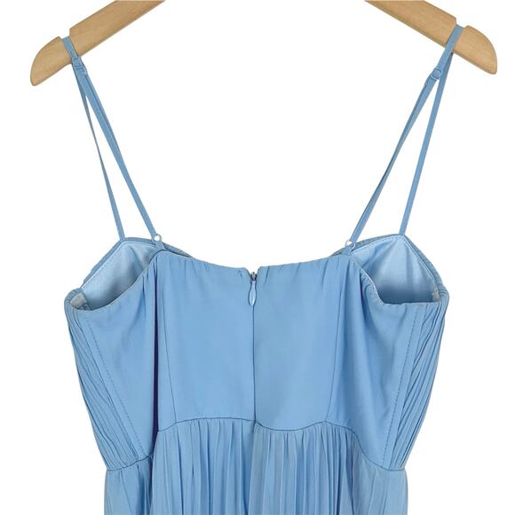 NWT Lulus Admirable Elegance Light Blue Pleated Bustier Maxi Dress Size Small - Picture 6 of 10